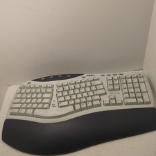 Untested Logitech Cordless Desktop Pro Ergonomic keyboard circa 2000 867038-0100 picture