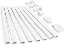 126in Cord Hider Kit, ZhiYo Cord Covers for Wall Mounted TV, Paintable Wire Cove picture