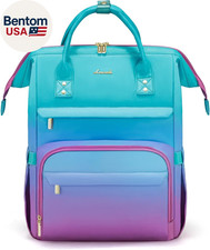 Gradient Laptop Backpack for Women,15.6 Inch Work Computer Bakcpack Purse Laptop picture