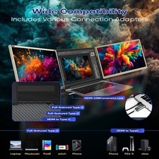 S6 15.6-inch 3-in-1 Portable Dual Laptop Screen Extender, 1080P FHD IPS picture