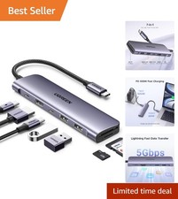 Elegant 7-in-1 USB C Hub with 4K HDMI & 100W Power Delivery for All Devices picture