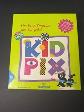Vintage KID PIX Video Game OPEN BOX Broderbund Big Box 3.5 Floppy PC picture