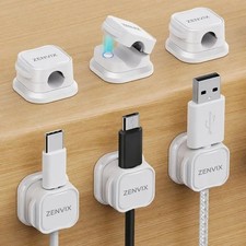 ZENVIX 6 Pack Cable Organizer Clips Adhesive Cord Holders for Desk Charger Cable picture