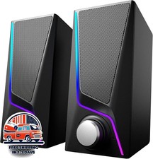 Altavoces para PC Escritorio Bluetooth 6 Modos LED USB para Laptop Monitor, NEW. picture