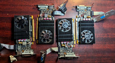 Lot of 4 EVGA NVIDIA GeForce GT 710 2GB DDR3 PCIe HDMI DVI VGA Low Profile Graph picture