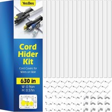 630in Cord Hider Kit, Cord Covers for Wires on Wall, Cord Hider for Wall Mount picture