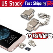 TypeC To Micro SD TF Card Reader OTG USB Adapter Converter For Samsung Phone LOT picture