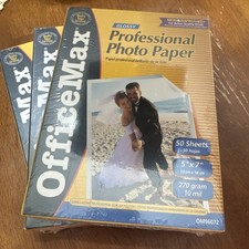 Office Max Glossy Professional Photo Paper OM96072 Lot Of 3 50 Pack picture