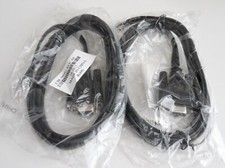 2x Cisco 5.5 ft. Rollover Console Cable RJ45 Male to DB9 Female (Black) picture