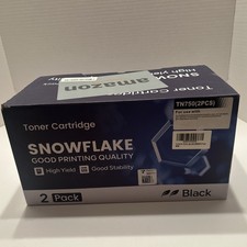 2 Pack Snowflake TN750 Black Toner Cartridges 
