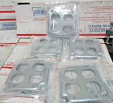 5 HUBBELL RACO 907C TWO DUPLEX RECEPTACLE COVER 4