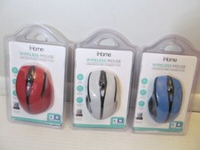 iHome Wireless Mouse w/Nano USB, Choose Red, Gray or Blue Color picture