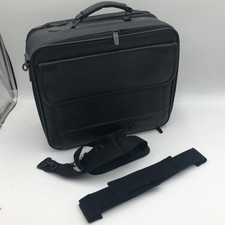 Targus Black Leather Laptop Computer Messenger Bag w/ Shoulder Strap picture