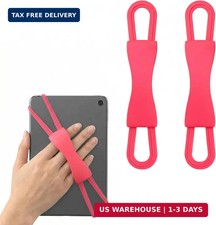 2-Pack Silicone Hand Straps for 4.7-8 Inch E-Readers and Tablets, Universal Elas picture