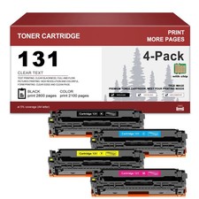 131 4PK CRG131 131 Toner Cartridge For Canon 131 ImageCLASS  LBP7110Cw MF624Cw picture