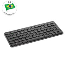 Rapoo E9050L ABNT2 Bluetooth Wireless Keyboard Multi Device Black picture