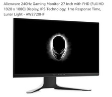 Alienware 240 Hz 1080p It Works Perfect Good For Console And Pc  picture