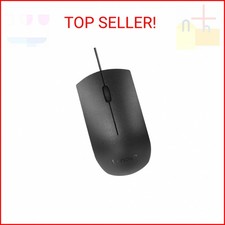 Lenovo USB-C Wired Mouse, Full Size, Ambidextrous Design, Black, Ergonomic Shape picture