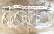 Lot of 6 NTW 7ft Cat6 Ethernet Cables White • UTP 50U Gold 568B.2 • 345U6-007WHT picture