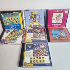 Lot of 7 Living Books/Kids Learning Games, Math &  Reading PC CD-Rom Ages 3-10 picture