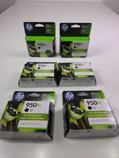 6 - New GENUINE HP 950XL Black HIGH YIELD Ink Cartridge Exp:2020 picture