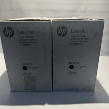 Genuine HP LASERJET 4250 TONER Cartridge BLACK, Q5942YC, OEM Set (2 Toners Total picture