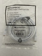 Monoprice 550 MHz Category 6 Patch White Cord (UTP) 10 ft 9835 picture