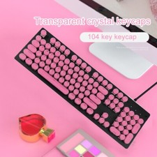 104Pcs Universal Wear-resistant Round-shape Keycaps Mechanical Keyboard Replacem picture