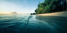 Landscape beach sea water waves Custom Gaming Mat Desk picture