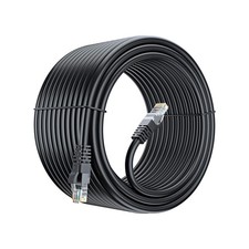 1 PCS 100 FT Black Cat 6 Ethernet Cable Round LAN Patch Cord RJ45 Connector picture