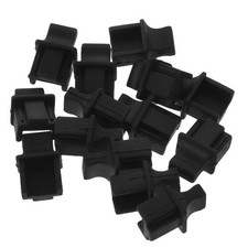 150Pcs Reusable Black Silicone Network Port Dust Plugs Easy Install Protection picture