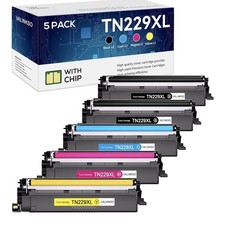 TN229XL Toner Cartridges 5 Pack Compatible for Brother TN-229XL BK/C/M/Y picture