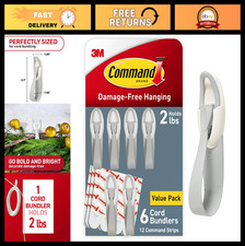 Damage-Free Cord Organizer - 6 Plastic Bundlers & 12 Strips for Cables, No Tools picture