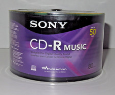 Sony CD-R Music 50 Pack Digital Audio 80 Min Blank Discs Sealed 50CRM80RS picture