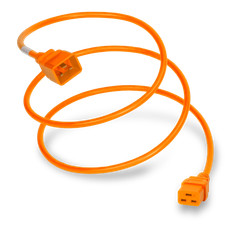 10 Pack of C19 C20 20A 250V 12/3 SJT Power Cord - Orange - 3ft picture