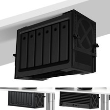 Adjustable Under Desk Mini PC Mount Bracket Holder for PCS or Large, Black picture