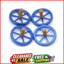 Upgraded Blue Aluminum Hand Twist Knobs Leveling Nuts Wheels Diameter 60mm+Ho... picture