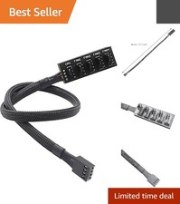 Versatile PWM 4-Pin/3-Pin Fan Splitter for Enhanced Cooling - 15.7 Inches picture
