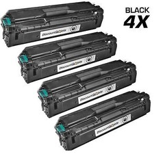 4PK CLT-K504S for Samsung 504s BLACK Toner Cartridge SL-C1860FW CLP-415 CLX-4195 picture