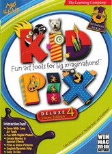 Kid Pix 4 Deluxe Home PC MAC DVD draw zany art tools create movies SEALED CASE picture