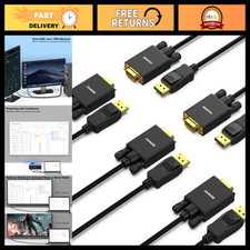 DisplayPort to VGA Cable 6ft - 5 Pack, Uni-Directional, High-Quality Video Adapt picture