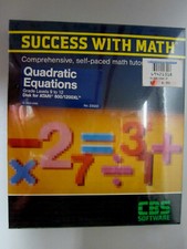 Atari 800 1200 XL Success With Math Quadratic Equations Computer Sofware NIB picture