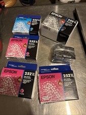 Lot of 6 2-Epson 252XL Black ,3- 252xl Magenta,1-252xl Cyan Exp 2028 picture