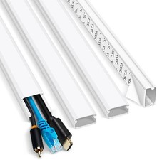 62.8in Cable Cover Wall White Wire Cover for Wall Paintable Cord Cover Wall Kit picture