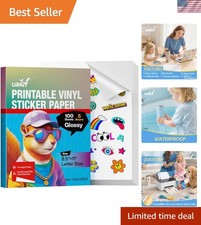 105 Sheets  Printable Vinyl Sticker Paper for Inkjet Printer Cricut,included ... picture