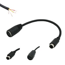 6 Pin Mini-DIN (PS/2) Male To DIN 5 Pin Female Adapter Cable For Keyboard 15cm picture