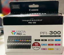 GENUINE Canon LUCIA PRO PFI-300 Ink Cartridge FULL SET for ImagePROGRAF PRO-300 picture
