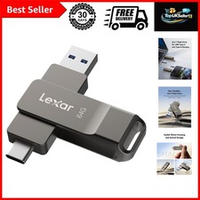D40E 64GB Dual USB 3.2 Gen 1 Type-C Jump Drive, Titanium Grey picture