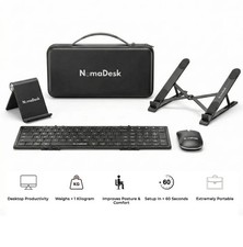 NomaDesk DeskMate Pro Travel Workstation Bluetooth Keyboard Mouse Combo NEW picture