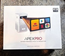 APEX PRO GX1000 Portable Pico TV, Image, Movie Projector 4k Ultra HD WiFi NEW picture